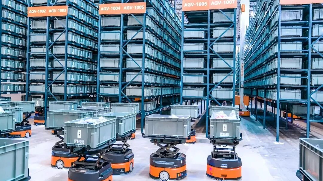 Goods-to-person AGV fleet — 320 robots, 3.2× pick rate — 3